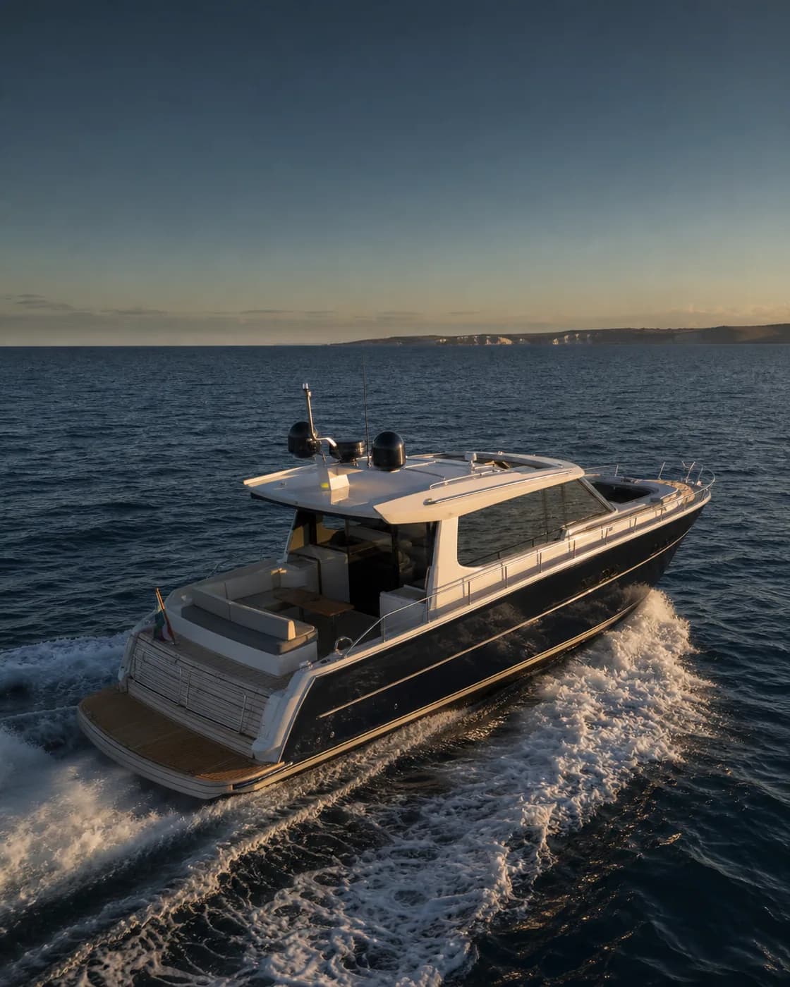 Cover of CYR Marine Brief Issue 001 showing a motor yacht at sea